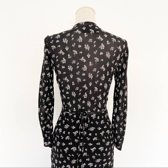 Rare REFORMATION Jaz Wrap Dress Black Size XS - Picture 10 of 13